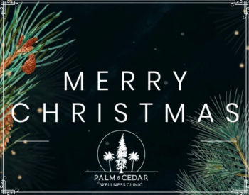 December 2023 newsletter. Merry Christmas from Palm and Cedar Parksville.